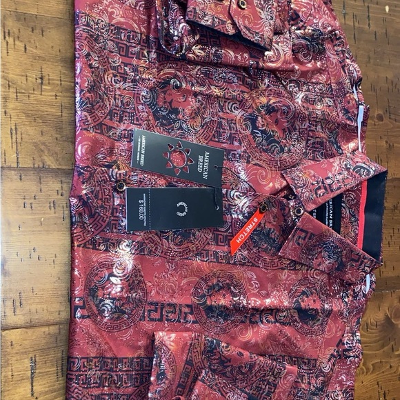 American Breed Red Paisley Shirt - Picture 5 of 5